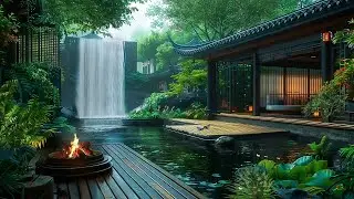 Fresh Spring Morning Bliss🌳Heal & Relax with the Soothing Sounds of Waterfalls, Fireplace & Birdsong