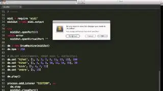 16 step drum machine using CoffeeScript and Node.js