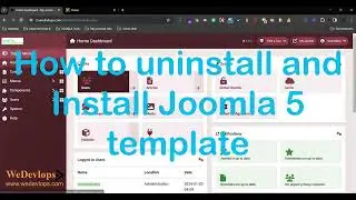 How to install and uninstall a template for your Joomla 5