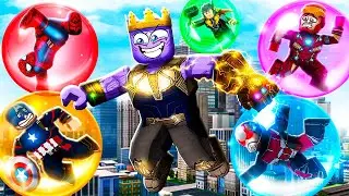 I Am THANOS And DESTROYING Every SUPER HERO In Roblox!