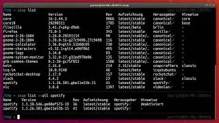 How to list all installed snaps on Ubuntu 20.04