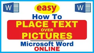 How To Place Text Over A Picture  In Microsoft Word | Online Web Version | *2024