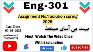 Eng301 Assignment 1 2025 💯 percent correct solution