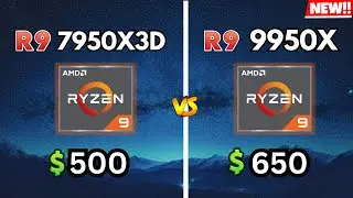 Ryzen 9950X vs Ryzen 7950X3D -- Test in Games -- DON'T BUY BEFORE WATCHING THIS ⭐⭐⭐⭐⭐