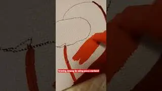 Drawing Among us using posca markers! (#shorts) (Very satisfying)