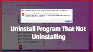 How to Uninstall A Program Not Uninstall From Program And Features In 2021 Easily ✔✔✔