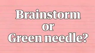 Brainstorm or green needle? The new Yanny or Laurel