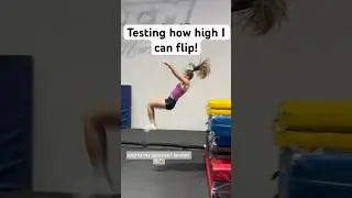 Flipping over SUPER HIGH mats!! 😱😱 #fail #backflip #parkour #cheer #gymnastics #tumbling