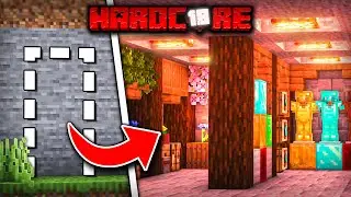 I Built a Secret Underground Base in Hardcore Minecraft