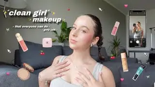 VERY easy ´clean girl´makeup look (that everyone can do) || girly talk & makeup routine