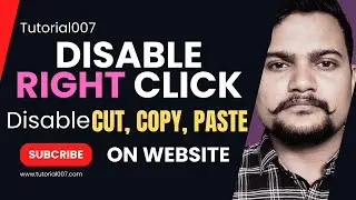 Disable right click on website using jQuery | Disable cut, copy paste on website - Tutorial007