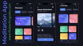 Flutter Meditation App UI: Serenity and Beauty Combined | UI/UX Showcase