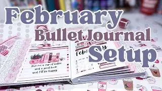 February 2025 Bullet Journal Setup | Waterfall Dutch Door Journal Spread