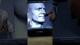 portrait sculpting in zbrush using Xp-Pen 16TP display tablet