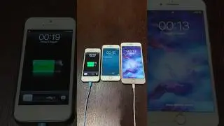 iPhone 5 on iOS 6 vs iPhone 6 on iOS 8 vs iPhone 7 Plus on iOS 15 boot up test #shorts #iphone #ios