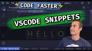 CODE FASTER WITH VSCODE CODE SNIPPETS which auto complete common boilerplate code