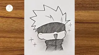 How to draw kid Gojo Satoru | Easy Gojo drawing for beginners | Best Anime drawing easy step by step