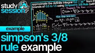 Simpson’s 3/8 Rule Example | Numerical Analysis