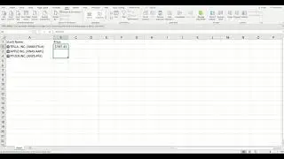 Excel Live Share Price without a Web Page Connection