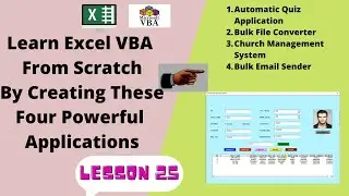 MS Excel VBA Tutorials Lesson 25 - User Form