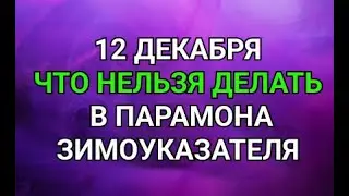 12 ДЕКАБРЯ - ЧТО НЕЛЬЗЯ  ДЕЛАТЬ В ДЕНЬ ПАРАМОНА ЗИМОУКАЗАТЕЛЯ ! / 