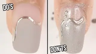 DOs & DON'Ts: CHROME POWDER NAIL ART | how to use chrome powder on nails | gel nail polish at home