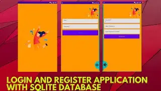 Login and register form using SQLite database in android studio