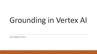 Grounding in Vertex AI