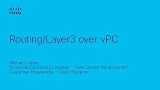 Routing/Layer3 over vPC