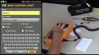 Custom fixed loss limits in the CertiFiber® Pro: By Fluke Networks
