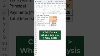 Excel Goal Seek to Determine Maximum Loan Amount 💰