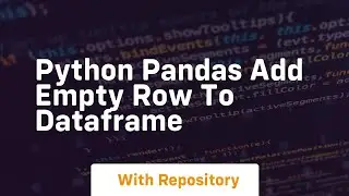 python pandas add empty row to dataframe