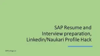 How to land a SAP Consultant job as fresher? (Resume, Interview, Linkedin Guide)