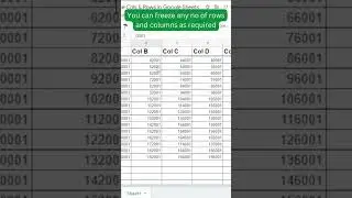 Freeze Rows and Columns in Google Sheet #googlesheets #googlesheetstutorial #excel #exceltutorial