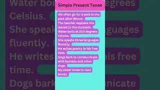 Simple Present Tense Sentences | English Grammar