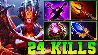 24 Kills QOP Dota 2 Mid - Best Queen Of Pain Dota 2 Pro Gameplay Guide Build 7.37