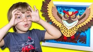 3D ОТКРЫТКА СОВА из бумаги Своими Руками. Как сделать объемную открытку?