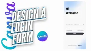 how to design a login form in canva