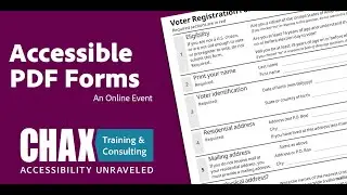 Accessible Forms class August 23rd