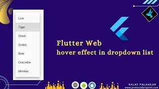 flutter dropdown with hover effect - flutter web