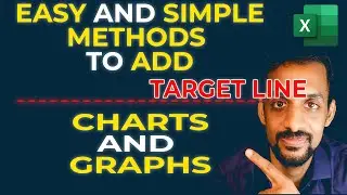 How to Add Target Line In Excel Graphs || Add Target Line To Column Chart || Target Line In Graphs