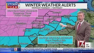 Winter weather alerts in NC