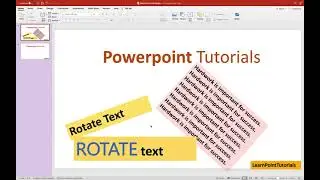 How to Rotate Text and Textbox in Powerpoint using 3D Rotations Effects