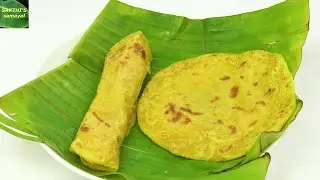 South Indian  traditional recipe  Pasiparuppu  poli /Moong dal poli