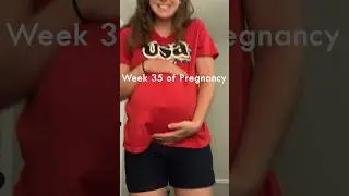 35 weeks pregnant #bellyprogression #35weeks