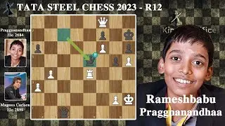 Queen, Queen, And... Queen - Magnus Carlsen vs Praggnanandhaa Tata Steel Chess 2023 Round 12