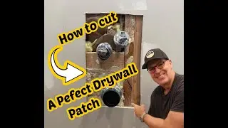 How to cut or patch drywall around pipes or difficult places