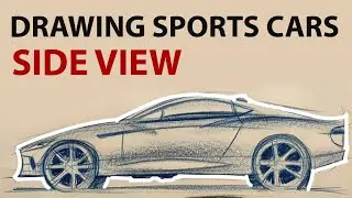 DRAWING A SIDE VIEW OF A SPORTS CAR