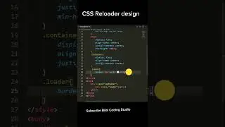 How to design a #css reloader using #html and #css #coding #cod #webdesign #python #programming