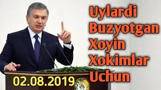Shavkat Mirziyoyev Uylardi Buzyotgan Xoyin Xokimlarga Ozin Internetga Qo'yasan Uzur Sorab